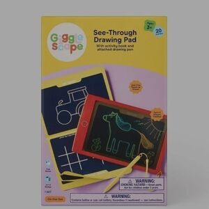 Gigglescape See Through Drawing Pad Red Kids Tracing Activity Board 3+